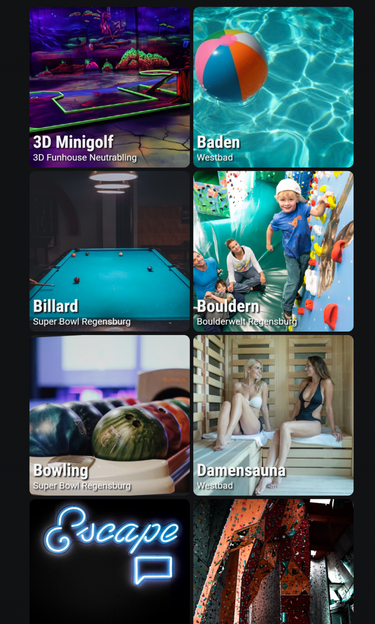 Entdecke jetzt Aktivitäten rund um deine Lieblingslocations – ob Wanderrouten, Sportangebote oder kreative Workshops. Activities zeigen dir, was es abseits von Events dauerhaft zu erleben gibt. Einfach Location aufrufen, stöbern und loslegen!